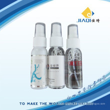 plastic spray bottle with paper lable